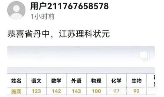 江蘇高考狀元2022年是誰