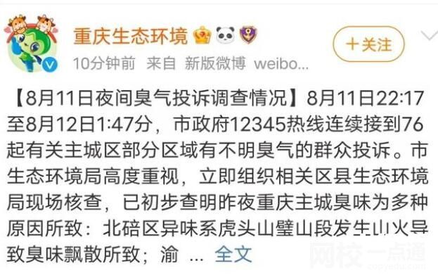 重慶市民稱多地聞到刺鼻臭味 意外至極真相簡直令人驚個呆