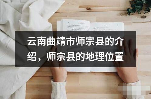 云南曲靖市師宗縣的介紹，師宗縣的地理位置