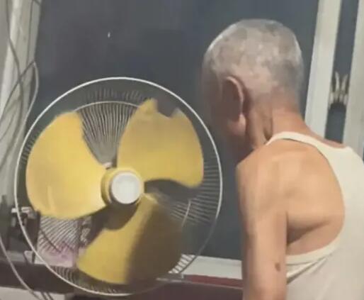 爺爺的電扇正確打開方式是“扒拉” 這也太有情懷了