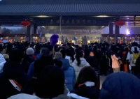 兵馬俑游客羽絨服的毛都擠出來了 為什么這么多人？
